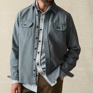 Faherty High Standard Canvas CPO Jacket - Blue - Men's Medium - New with tags